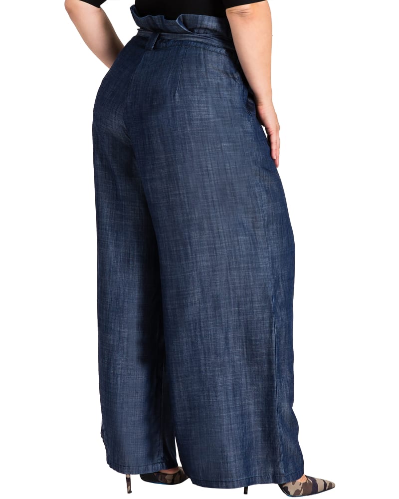 Wide leg denim clearance jeans plus size